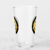 Gelukkig nieuwjaar! Gold en Black Elegant Glas (Links)