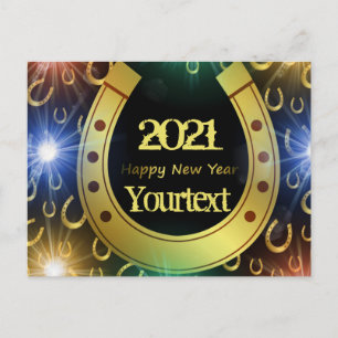 gelukkig nieuwjaar, gouden tekst 2021, personalise briefkaart