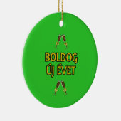 Gelukkig nieuwjaar Hongaars Ornament (Rechts)