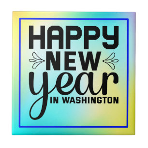 Gelukkig Nieuwjaar in Washington-54688 Tegeltje