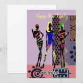 Gelukkig nieuwjaar kaart (Voorkant / Achterkant)