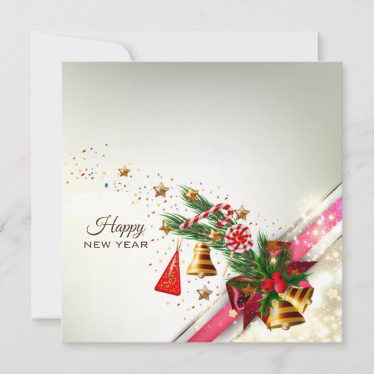Gelukkig nieuwjaar kaart (Voorkant)
