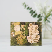 Gelukkig Nieuwjaar krijgen kaart 2024 (Staand voorkant)