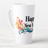 Gelukkig nieuwjaar latte mok (Linkerhoek)