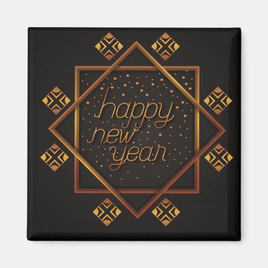 Gelukkig nieuwjaar magneet (Voorkant)