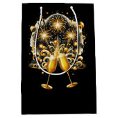 Gelukkig nieuwjaar medium cadeauzakje (Voorkant)