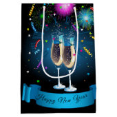 Gelukkig nieuwjaar medium cadeauzakje (Achterkant)