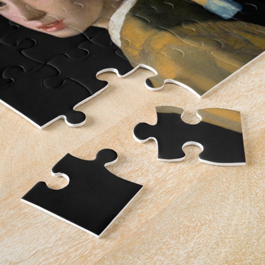 Gelukkig Nieuwjaar met meisje met parel Legpuzzel (Zijkant)