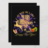 Gelukkig nieuwjaar met vrolijk kerstfeest kaart (Voorkant / Achterkant)