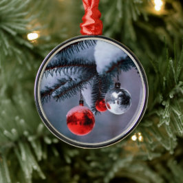 Gelukkig nieuwjaar metalen ornament