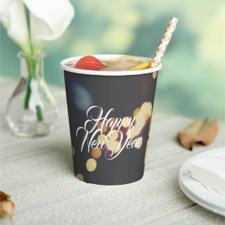 Gelukkig nieuwjaar papieren bekers