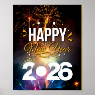Gelukkig nieuwjaar poster
