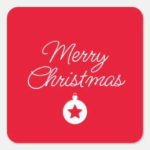 Gelukkig Nieuwjaar Prettig Kerstfeest Vakantie Sei Vierkante Sticker