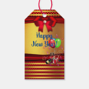 Gelukkig nieuwjaar - prettige kerstcadeauLabels Cadeaulabel