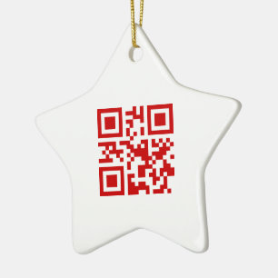 Gelukkig nieuwjaar! — QR-code Keramisch Ornament