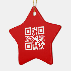 Gelukkig nieuwjaar! — QR-code Keramisch Ornament