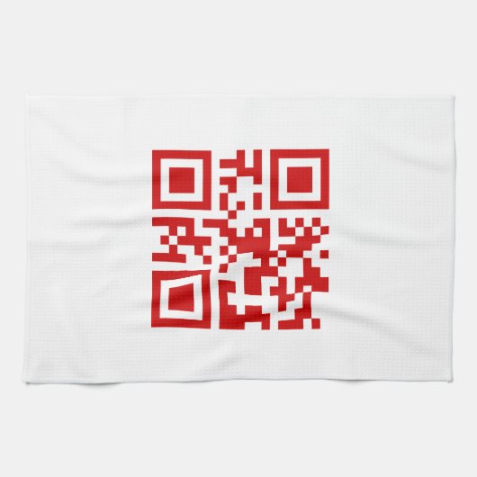 Gelukkig nieuwjaar! — QR-code Theedoek (Horizontaal)