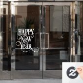 Gelukkig nieuwjaar raamsticker (Kantoordeur)