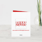 Gelukkig nieuwjaar rode notitie Kaart (Achterkant)