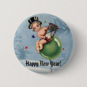 Gelukkig nieuwjaar! ronde button 5,7 cm