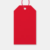 Gelukkig Nieuwjaar rood en wit modern Cadeaulabel (Achterkant)