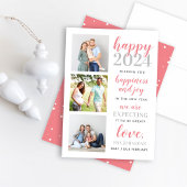 Gelukkig Nieuwjaar Roze Verwachting in 2024 Feestdagenkaart