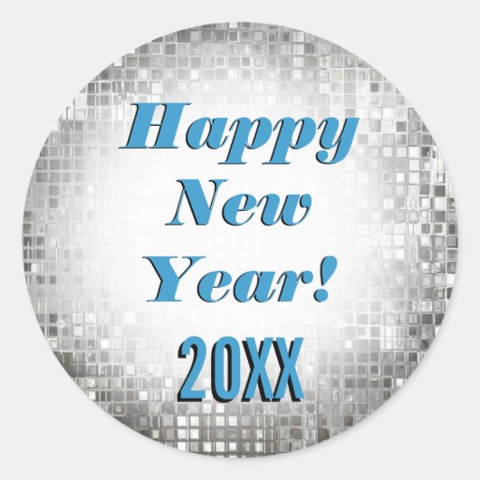 Gelukkig Nieuwjaar! Sprankelende koele Stickers (Voorkant)
