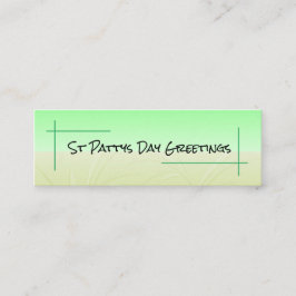 Gelukkig nieuwjaar/St Patty's Day Groetings Mini Visitekaartje