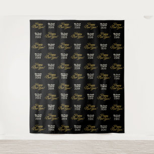 Gelukkig Nieuwjaar Step and Repeat Foto Achtergron Wandkleed
