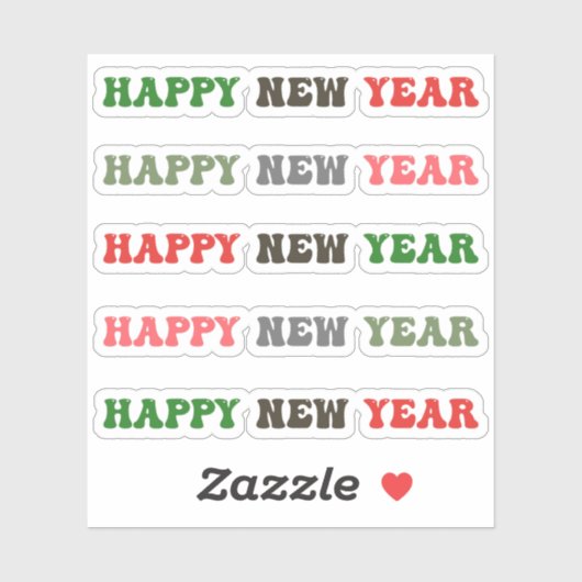 gelukkig nieuwjaar sticker (Vel)