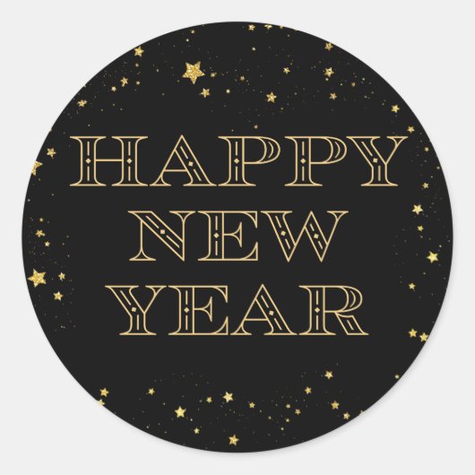 Gelukkig Nieuwjaar Sticker - Oudejaarsfeest (Voorkant)