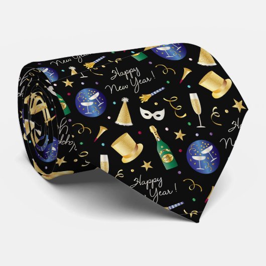 Gelukkig nieuwjaar stropdas (Opgerold)