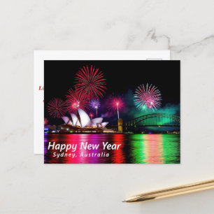 Gelukkig nieuwjaar Sydney Australië Briefkaart