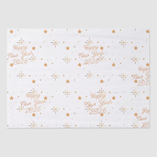 Gelukkig nieuwjaar tissuepapier (Voorkant)