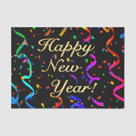 "Gelukkig nieuwjaar!" Tissuepapier (Voorkant)