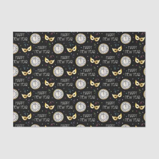 Gelukkig nieuwjaar tissuepapier (Voorkant)