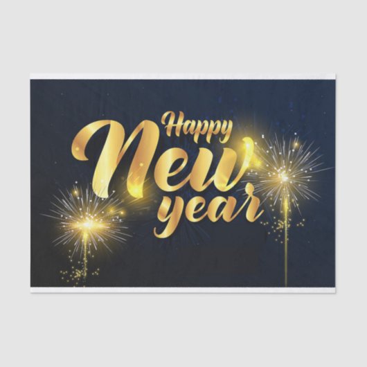 Gelukkig nieuwjaar tissuepapier (Voorkant)