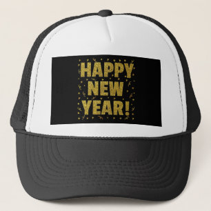 Gelukkig nieuwjaar trucker pet