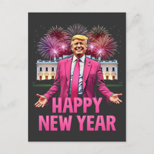 Gelukkig Nieuwjaar Trump Resolutie 2025 Briefkaart