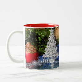 Gelukkig nieuwjaar tweekleurige koffiemok