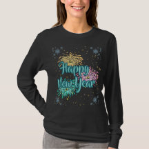 Gelukkig Nieuwjaar Typografie Viering T-shirt