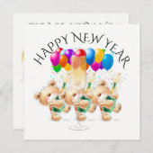 Gelukkig Nieuwjaar / Uitnodiging (Voorkant / Achterkant)