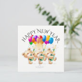 Gelukkig Nieuwjaar / Uitnodiging (Staand voorkant)