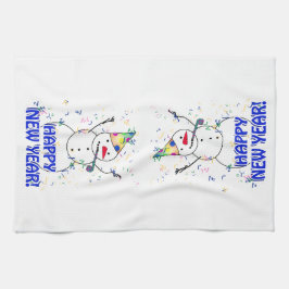 Gelukkig Nieuwjaar van de feestdag Theedoek