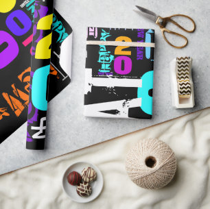 Gelukkig Nieuwjaar van de Rat Wrapping P Cadeaupapier