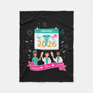 Gelukkig Nieuwjaar Verpleegster Shirt; Schattig Me Fleece Deken