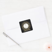 Gelukkig Nieuwjaar Vierkante Sticker (Envelop)