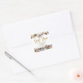 Gelukkig nieuwjaar vierkante sticker (Envelop)