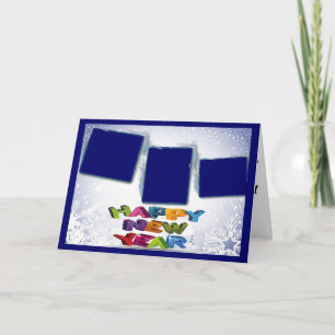 Gelukkig nieuwjaar voeg je foto's Wenskaart toe Feestdagen Kaart