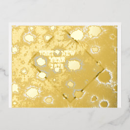 Gelukkig Nieuwjaar vouwkaartwensen. Folie Feestdagen Briefkaart